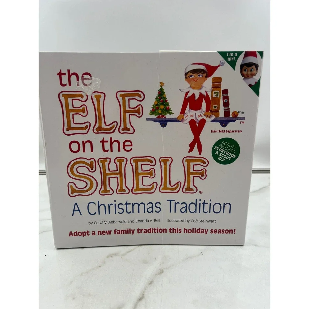 Elf on the Shelf Girl Scout Elf Dark Hair Blue Eyes Christmas Tradition No Book